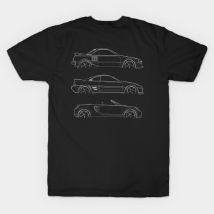 front/profile - Evolution of the Toyota MR2 - white T-Shirt